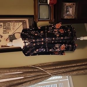 Style&Company  XL black  /Purple  browns flowers